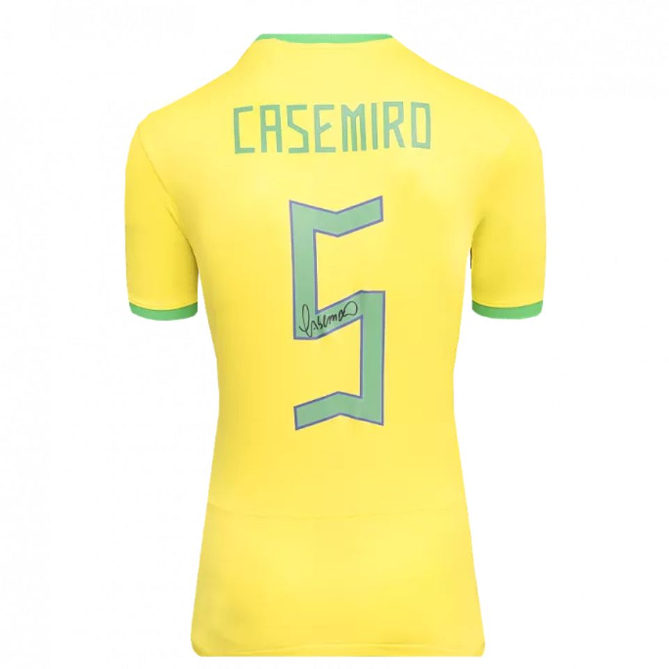 カゼミーロ【直筆サイン入り】ブラジル代表ホームユニホーム