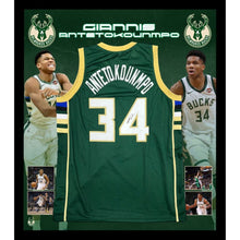 画像をギャラリービューアに読み込む, =残り1点= ヤニス・アデトクンボ【直筆サイン入り】ミルウォーキー・バックスユニホーム(フレーム入り)
