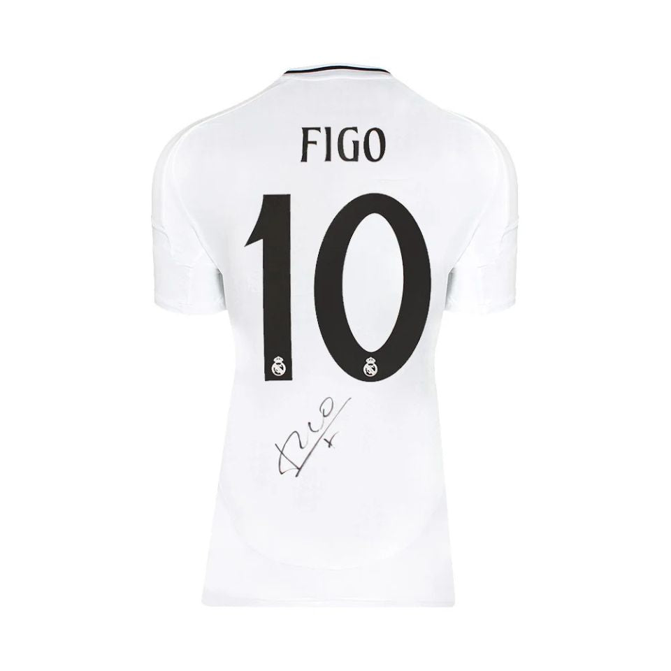 ルイス・フィーゴ【直筆サイン入り】2024-25レアル・マドリードホームユニホーム（フレームなし）