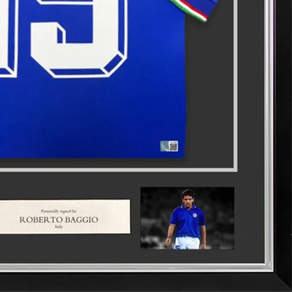 ロベルト・バッジョ【直筆サイン入り】イタリア代表ユニホーム