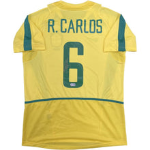 画像をギャラリービューアに読み込む, =残り1点= ロベルト・カルロス【直筆サイン入り】ブラジル代表ホームユニホーム(フレーム入り)
