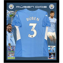 画像をギャラリービューアに読み込む, =残り1点=  ルーベン・ディアス【直筆サイン入り】マンチェスター・シティホームユニホーム(フレーム入り)

