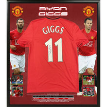 画像をギャラリービューアに読み込む, =残り1点= ライアン・ギグス【直筆サイン入り】マンチェスター・ユナイテッドホームユニホーム(フレーム)
