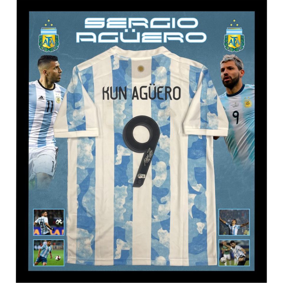 セルヒオ・アグエロ【直筆サイン】アルゼンチン代表ホーム