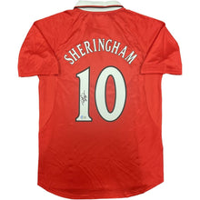 画像をギャラリービューアに読み込む, =残り1点= テディ・シュリンガム【直筆サイン入り】マンチェスター・ユナイテッドホームユニホーム(フレーム入り)　
