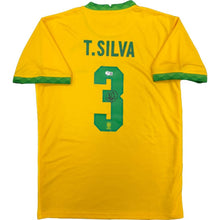 画像をギャラリービューアに読み込む, =残り1点=チアゴ・シウバ【直筆サイン入り】ブラジル代表ホームユニホーム(フレーム入り)
