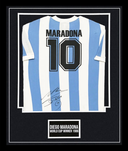 【額なし】ディエゴ・マラドーナ直筆サイン入りアルゼンチン代表ホームユニフォーム  1986W杯 優勝 ver