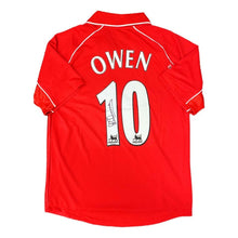 画像をギャラリービューアに読み込む, =残り1点=マイケル・オーウェン【直筆サイン入り】リバプールホームユニホーム(フレーム入り)
