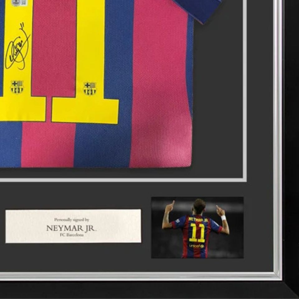 ネイマール【直筆サイン入り】2014-15FCバルセロナホームユニホーム