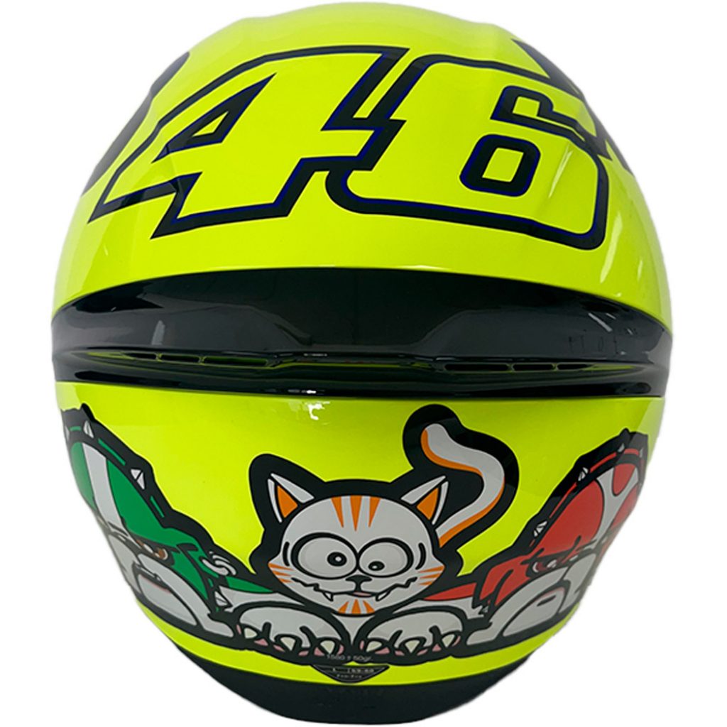 バレンティーノ・ロッシ 直筆サイン入り ヘルメット AGV K1 ROSSI MUGELLO 2016 – AuthentiCo.