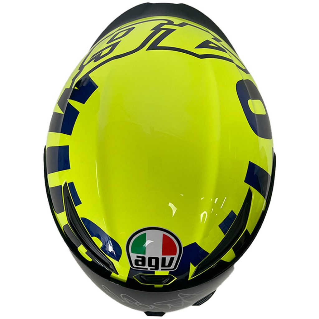 バレンティーノ・ロッシ 直筆サイン入り ヘルメット AGV K1 ROSSI MUGELLO 2016 – AuthentiCo.