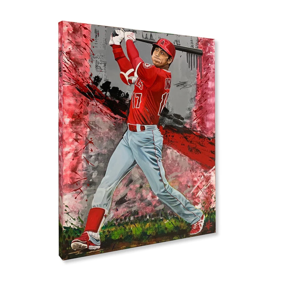 大谷翔平 世界50枚限定 直筆サイン Art Print Red Base - agame.ag